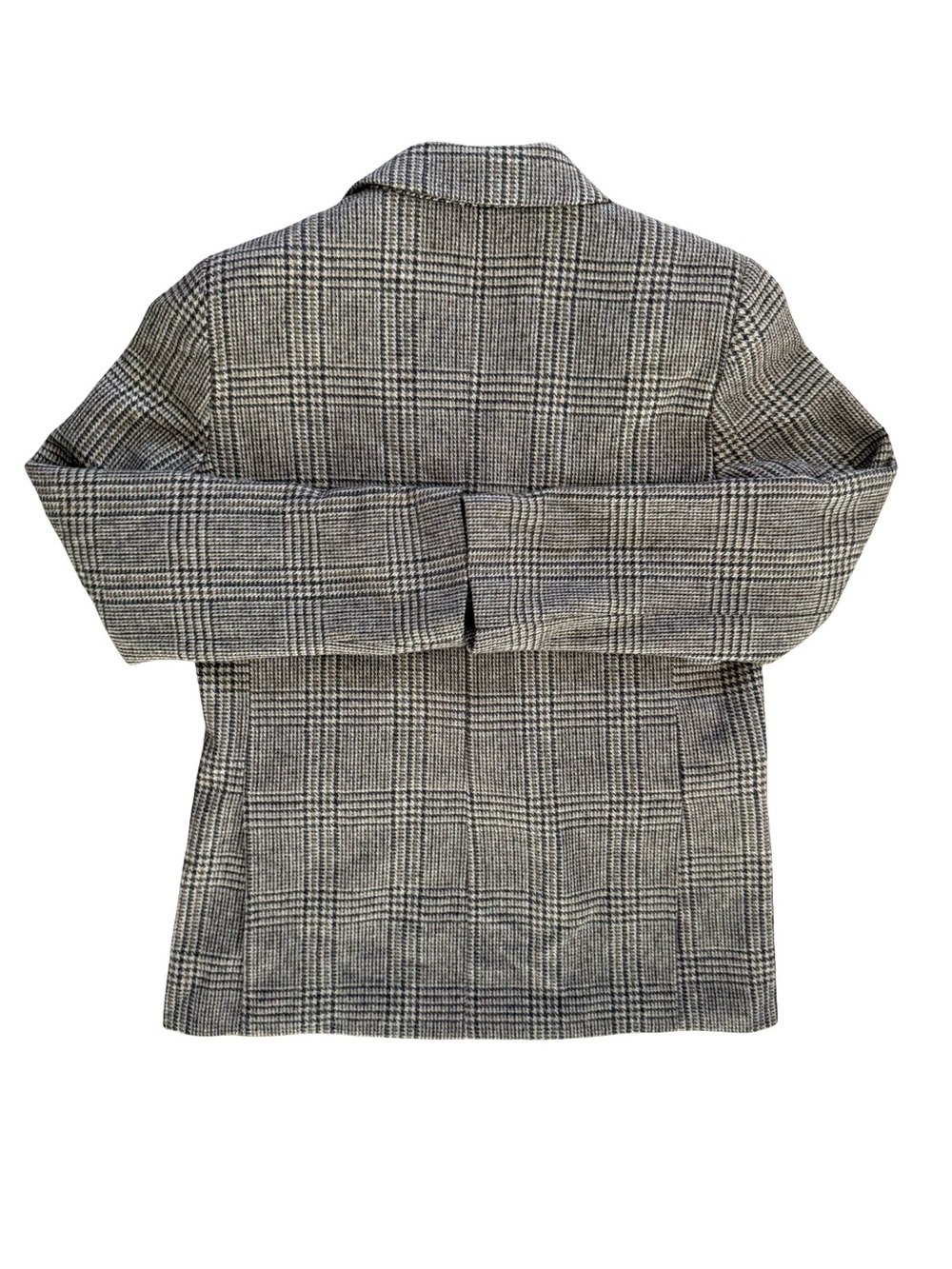 Reformation Double Breasted Glen Plaid Wool Blend Blazer Jacket Size M Brown - Picture 4 of 9